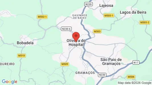 Apartments for rent i Oliveira do Hospital - kort over placeringen