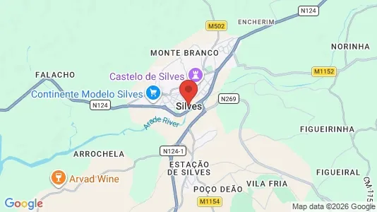 Apartments for rent i Silves - kort over placeringen