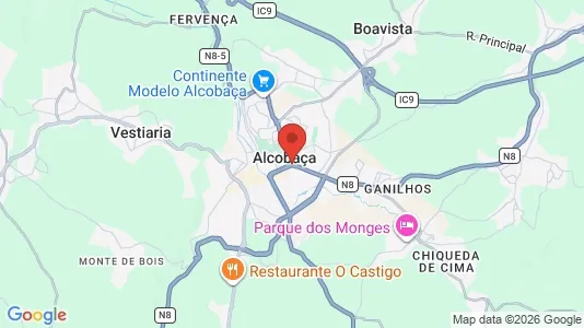 Apartments for rent i Alcobaça - kort over placeringen