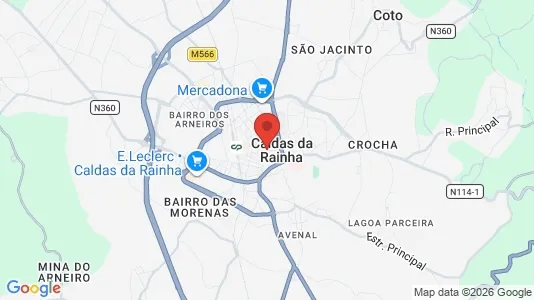 Apartments for rent i Caldas da Rainha - kort over placeringen