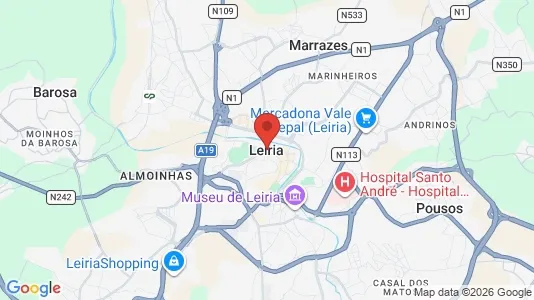 Apartments for rent i Leiria - kort over placeringen