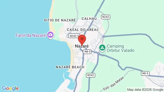 Apartments for rent i Nazaré - kort over placeringen
