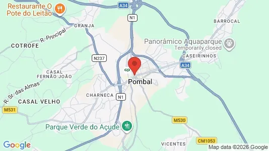 Houses for rent i Pombal - kort over placeringen