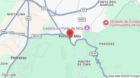 Apartments for rent i Porto de Mós - kort over placeringen