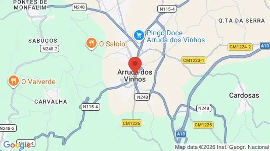 Apartments for rent i Arruda dos Vinhos - kort over placeringen