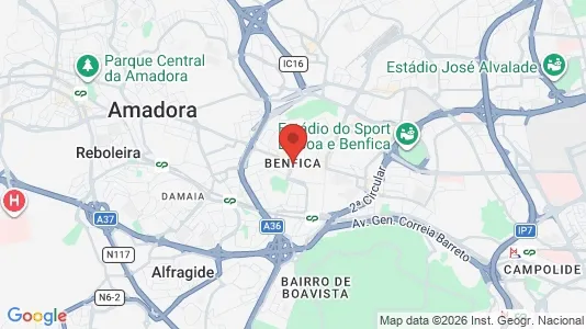 Apartments for rent i Lisboa Benfica - kort over placeringen