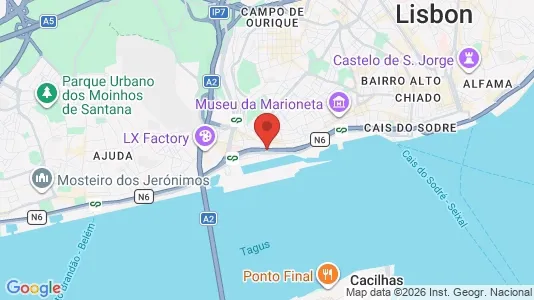 Apartments for rent i Lisboa Estrela - kort over placeringen