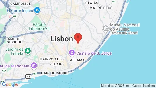 Apartments for rent i Lisboa São Vicente - kort over placeringen