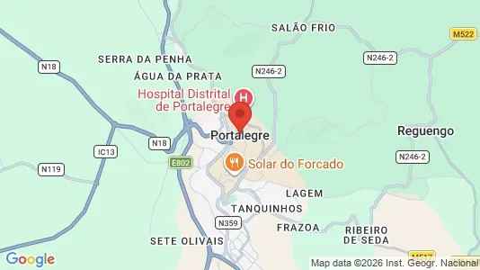 Apartments for rent i Portalegre - kort over placeringen