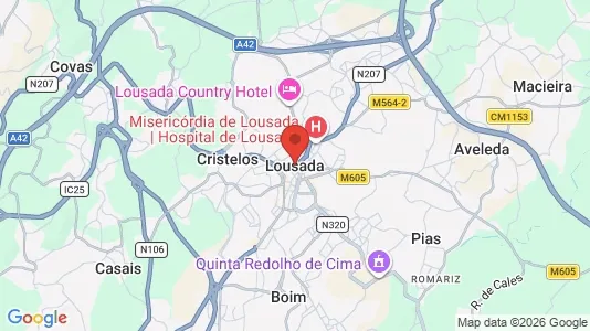 Apartments for rent i Lousada - kort over placeringen