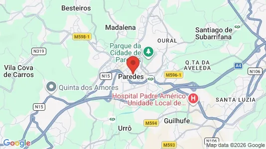 Apartments for rent i Paredes - kort over placeringen