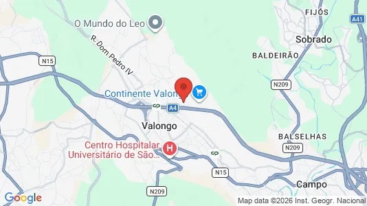 Apartments for rent i Valongo - kort over placeringen