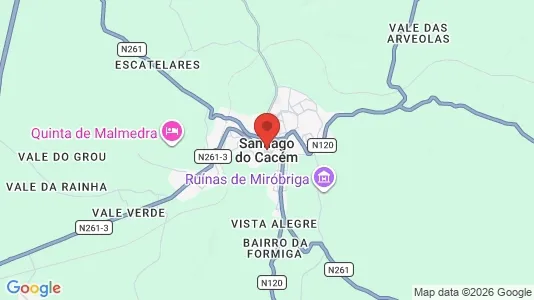 Apartments for rent i Santiago do Cacém - kort over placeringen