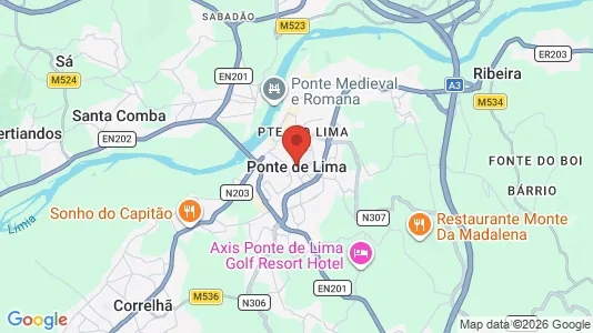Apartments for rent i Ponte de Lima - kort over placeringen