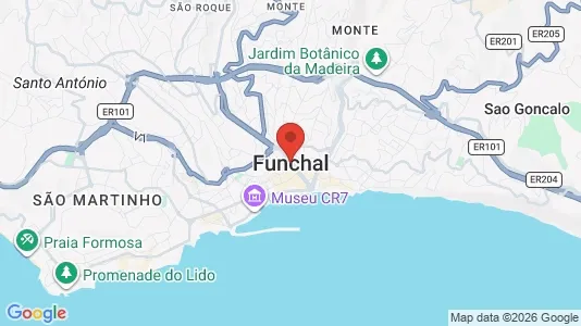 Apartments for rent i Funchal - kort over placeringen