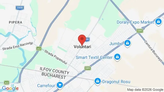 Apartments for rent i Voluntari - kort over placeringen