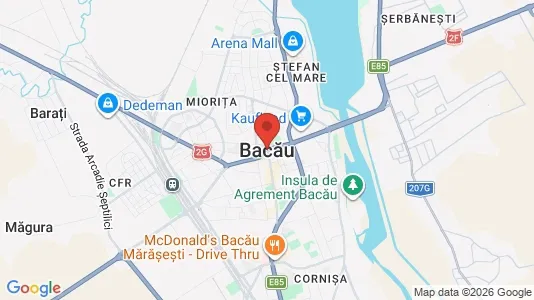 Houses for rent i Bacău - kort over placeringen