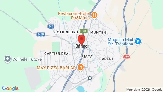 Apartments for rent i Bârlad - kort over placeringen