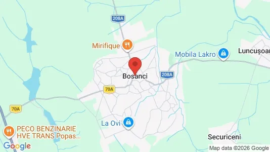 Apartments for rent i Bosanci - kort over placeringen