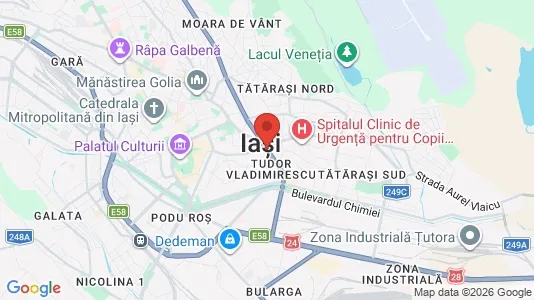 Apartments for rent i Iaşi - kort over placeringen
