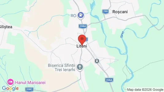 Apartments for rent i Liteni - kort over placeringen