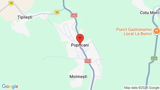 Apartments for rent i Popricani - kort over placeringen