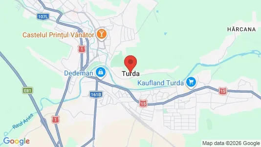Apartments for rent i Turda - kort over placeringen