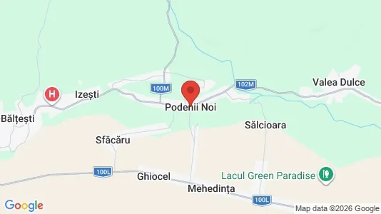 Apartments for rent i Podenii Noi - kort over placeringen