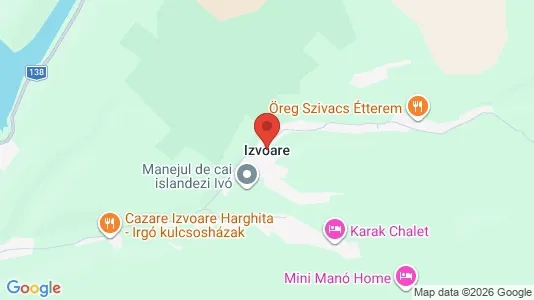 Houses for rent i Izvoare - kort over placeringen