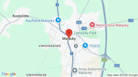 Apartments for rent i Malacky - kort over placeringen