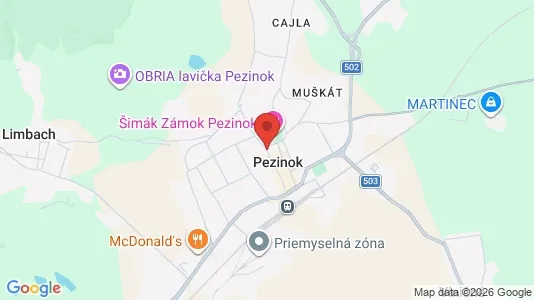 Apartments for rent i Pezinok - kort over placeringen