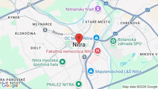 Apartments for rent i Nitra - kort over placeringen