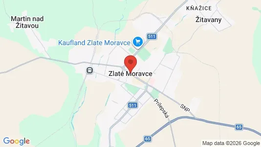 Apartments for rent i Zlaté Moravce - kort over placeringen