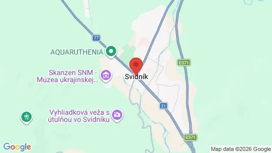 Apartments for rent i Svidník - kort over placeringen