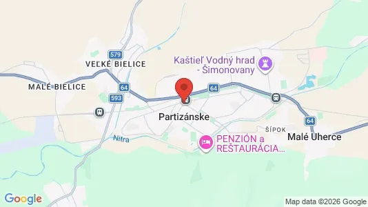 Apartments for rent i Partizánske - kort over placeringen