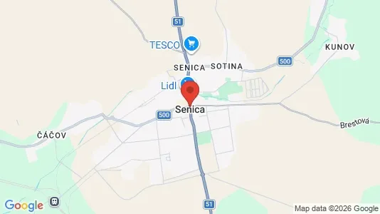 Apartments for rent i Senica - kort over placeringen