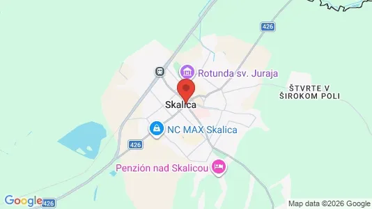 Apartments for rent i Skalica - kort over placeringen