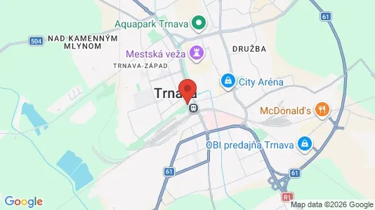 Houses for rent i Trnava - kort over placeringen