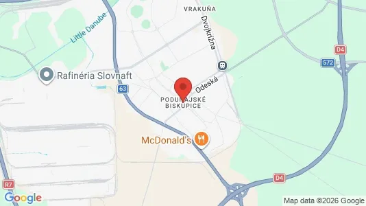 Apartments for rent i Bratislava Podunajské Biskupice - kort over placeringen