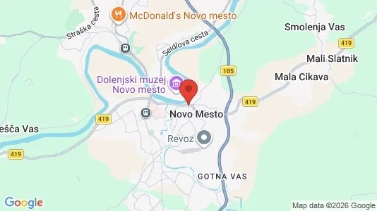 Apartments for rent i Novo mesto - kort over placeringen