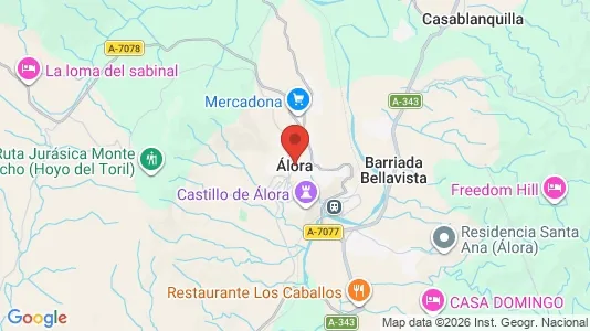 Apartments for rent i Álora - kort over placeringen