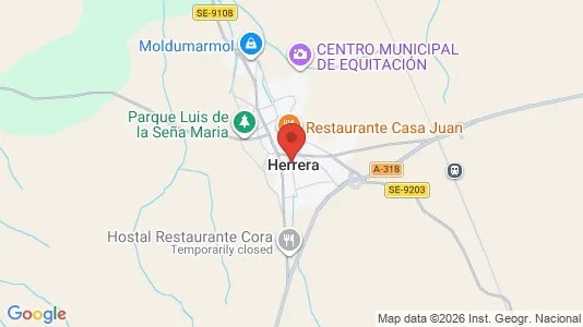 Apartments for rent i Herrera - kort over placeringen