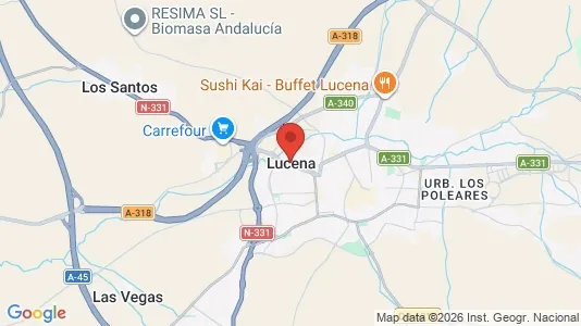 Houses for rent i Lucena - kort over placeringen
