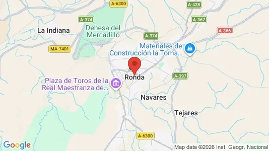 Apartments for rent i Ronda - kort over placeringen