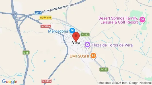 Apartments for rent i Vera - kort over placeringen