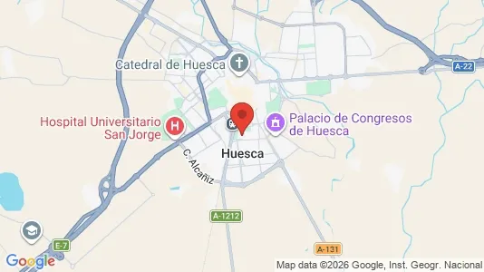 Apartments for rent i Huesca - kort over placeringen