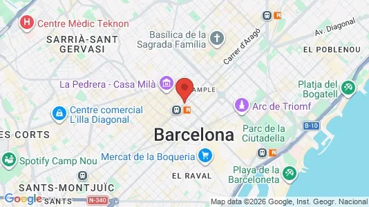 Rooms for rent i Barcelona Eixample - kort over placeringen