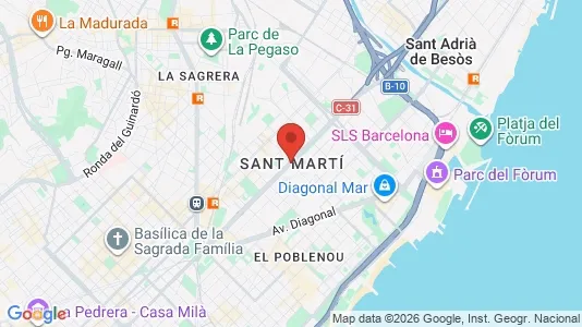 Houses for rent i Barcelona Sant Martí - kort over placeringen