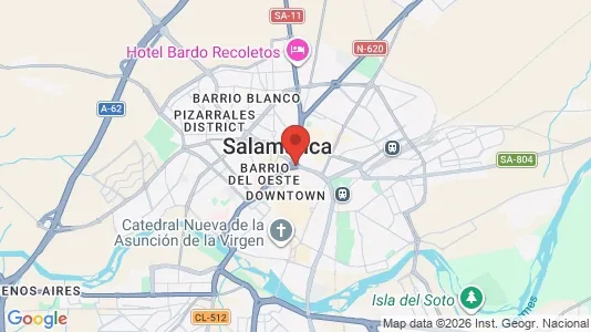 Apartments for rent i Salamanca - kort over placeringen