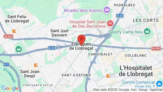 Apartments for rent i Esplugues de Llobregat - kort over placeringen